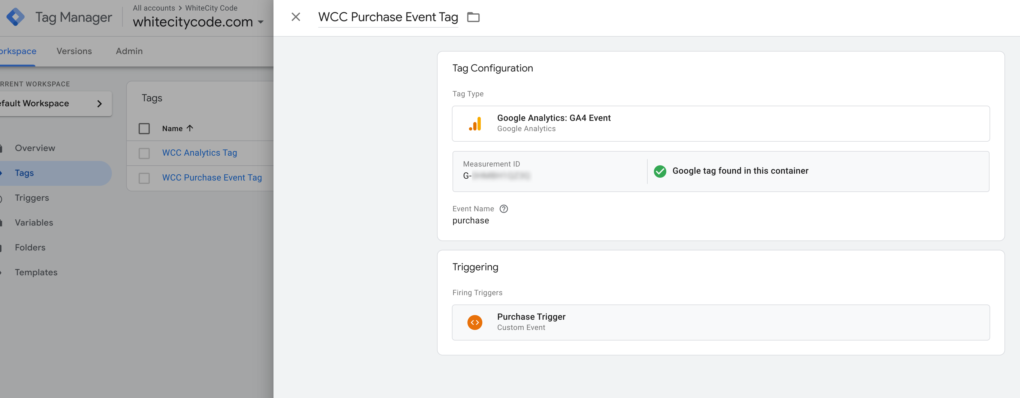 GTM Analytics V4 tag with custom trigger